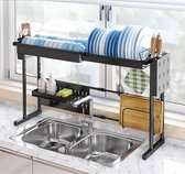 Droogrek van RVS - Afdruiprek voor Afwas - Aanrecht Organizer - Afwashouder - Wasbak Organizer