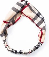 Haarband - Bandana - Tulband - Dames Haarband - Haaraccessoires - Stoffen Hoofdband - Polyester - Beige