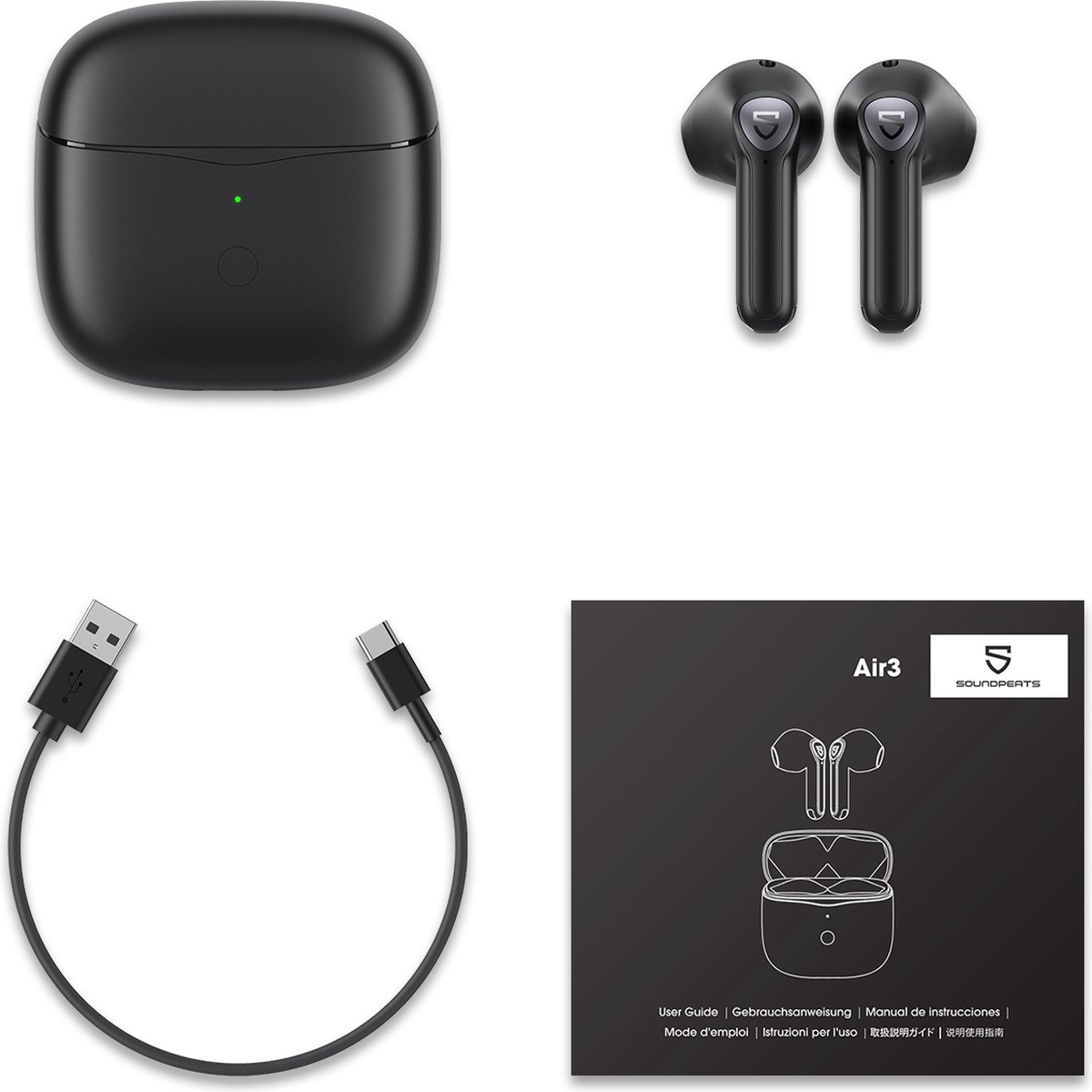 SoundPEATS Air3 draadloze in ear Bluetooth V5.2 koptelefoon met