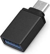 USB C naar USB A - OTG - Adapter - USB 3.0 - ZWART - o.a. geschikt voor iPad, Macbook en Chromebook - Zwart