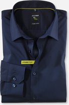 OLYMP No. 6 Six - Super Slim Fit overhemd - donkerblauw (Dynamic Flex) - Strijkvriendelijk - Boordmaat: 38