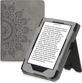 kwmobile flip cover geschikt voor Tolino Shine 3 - Book case met magnetische sluiting - Hoes voor e-reader in grijs