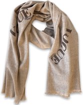 Vogue Italy zachte winter Sjaal - 100% Viscose - Beige