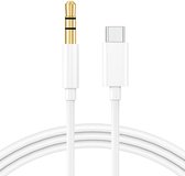 GREYTECH Usb C naar Jack 3.5mm Audio Aux Kabel met DAC - 1 meter - Geschikt voor Samsung, Huawei en vele meer - Wit