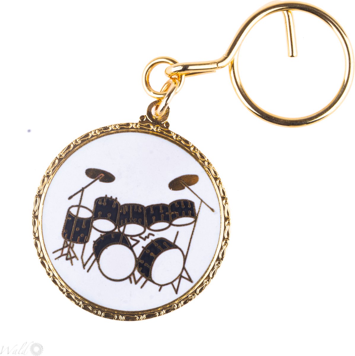 Sleutelhanger dubbel basdrum, zwart