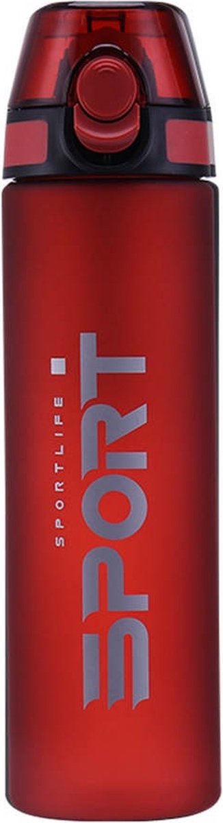 Waterfles 750ml - Lava Red - Sport bidon 0,75L - Drinkfles met drinktuit / rietje - Rood
