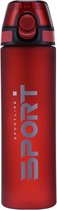 Waterfles 750ml - Lava Red - Sport bidon 0,75L - Drinkfles met drinktuit / rietje - Rood - Herodeals