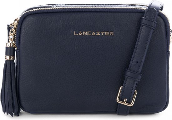 Schouder/Crossbody tas LANCASTER Paris Miss Ana - leer - Donker blauw