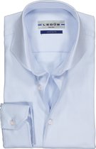 Ledub Tailored Fit overhemd - blauw - Strijkvriendelijk - Boordmaat: 46