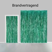 Groen deurgordijn, Wand decoratie, Folie, BRANDVERTRAGEND