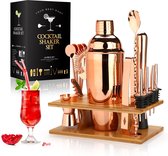 Noiller® Cocktail Set - Shakebeker - Cocktail Shaker Set - Shaker Cocktail - Goud