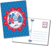 Kerstkaarten set 10 stuks winterdorp | Studio Holland