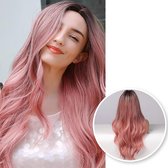 SassyGoods® Roze Kleur Pruiken Dames - Wig - Verstelbaar - Lang Haar... | bol.com