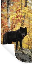 Muurstickers - Sticker Folie - Wolf - Rots - Boom - 40x80 cm - Plakfolie - Muurstickers Kinderkamer - Zelfklevend Behang - Zelfklevend behangpapier - Stickerfolie