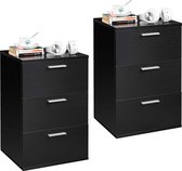 2 x nachtkastje, commode, boxspringbed, nachtkastje, nachtkastje, 59 cm hoog, laden met handvat