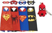 Spinnenheld Verkleedpak - Superhelden pakket-Superheld-Spinnenheld-Vleermuisheld Cape/Masker - Verkleedkleding jongen / meisje