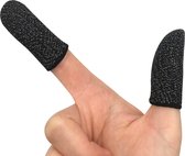 Game handschoenen voor touchscreen 2 stuks grijs - Koolstofvezel - Vinger mouwen voor pubg - Mobiele games - Call of duty - Fortnite - Clash of clans