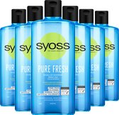 SYOSS Pure Fresh Shampoo  6x 440ml - Voordeelverpakking