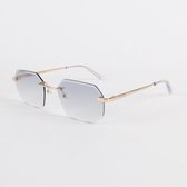 Lucien Fabrice - Diamond - Gold - Gradient Grey - Zonnebril - Sunglasses - Eyewear - Unisex - Dames - Heren