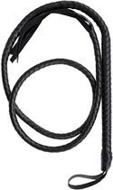 Nooitmeersaai - Gevlochten zweep zwart - 180 cm