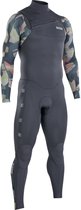 ION Heren Wetsuit Seek Core 5/4 Frontzip - Grey Camo