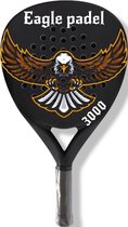 Eagle Padel Racket | 3000 | Glimmend Zwart | 3K Carbon