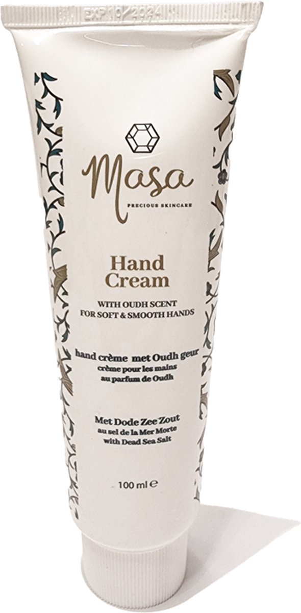 Hand Crème met Oudh geur en Argan Olie- Masa Skincare - Dode Zee Huidverzorging - Vegan & Cruelty Free