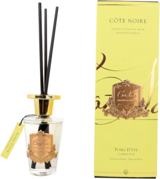 Geurstokjes Summer Pear 90ml goud - Cote Noire