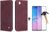 GSMNed - Leren telefoonhoes Xs Max rood - Luxe iPhone hoesje - iPhone hoes shockproof - pasjeshouder/portemonnee – rood - 1x screenprotector iPhone Xs Max