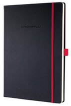 notitieboek Sigel Conceptum RED Edition hardcover A5 zwart geruit SI-CO662