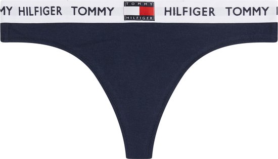 Tommy Hilfiger dames Tommy 85 string (1-pack), blauw -  Maat: L