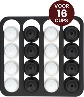Porte-capsules Jooba Dolce Gusto - Porte- Tasses à café - Porte-gobelet Dolce Gusto - Noir mat - 16 Capsules - Porte-gobelet - Autocollant
