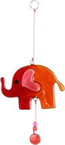 Suncatcher - Elephant - Résine - Rouge - 23x11x1 cm - Indonésie - Sarana - Fairtrade