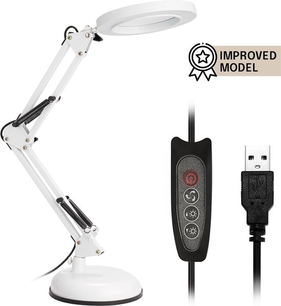 BrightWise® Loeplamp 2-in-1 – Verstelbare Loep – Verlicht Vergrootglas –  Loeplamp Met... | bol.com