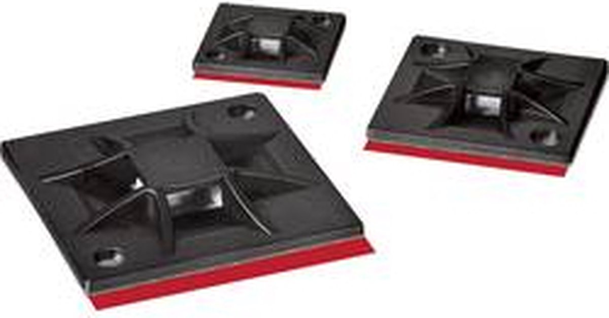 HellermannTyton QM40APT-I-PA66-BK Bevestigingssokkel Zelfklevend, Schroefbaar 151-01596 Halogeenvrij, Siliconenvrij Zwart 1 stuk(s)