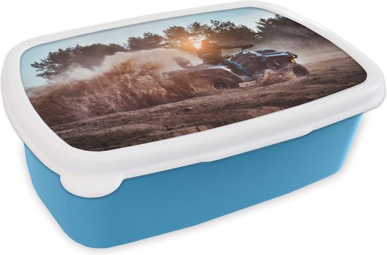 Smeren pack kort Broodtrommel Blauw - Lunchbox - Brooddoos - Quad - Tiener - Natuur -  18x12x6 cm -... | bol.com