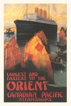 Pocket Sized - Found Image Press Journals- Vintage Journal Ocean Liner to The Far East Travel Poster