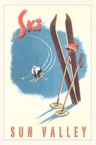 Pocket Sized - Found Image Press Journals- Vintage Journal Ski Sun Valley Travel Poster