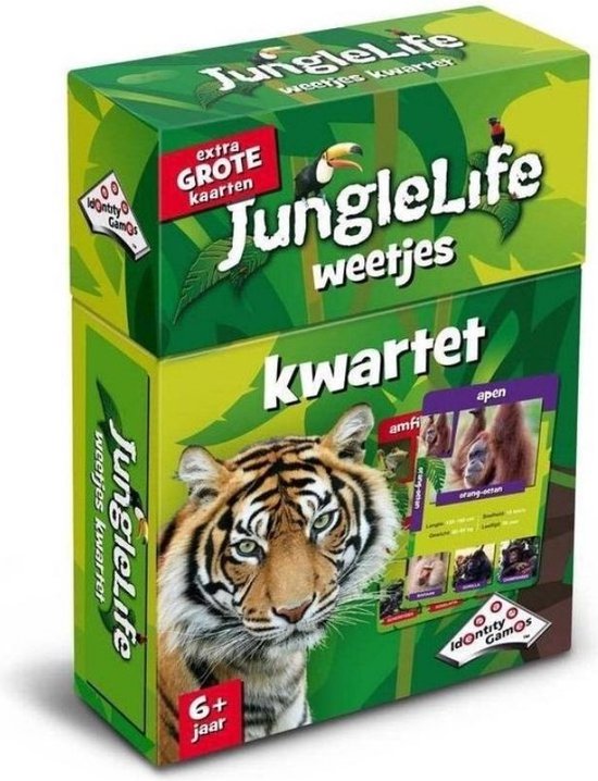 Thumbnail van een extra afbeelding van het spel Spellenbundel - Kwartet - 3 stuks - Junglelife Kwartet & Paarden Kwartet & Sport Weetjes Kwartet