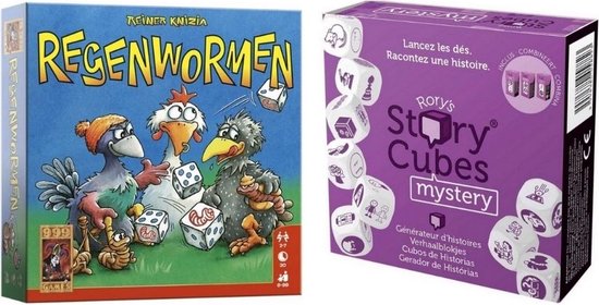 Afbeelding van het spel Spellenbundel - Dobbelspel - 2 Stuks - Rory's Sory Cubes Mystery & Regenwormen