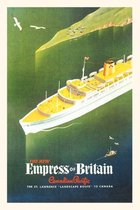 Pocket Sized - Found Image Press Journals- Vintage Journal Empress of Britain Travel Poster