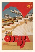 Pocket Sized - Found Image Press Journals- Vintage Journal Odessa USSR Travel Poster