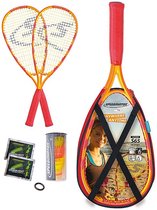 Speedminton S65 set – speedbadminton – crossminton – speed badminton - oranje/rood