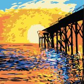 Plaid - Let's paint - schilderen op nr - 35cm x 35cm - West Coast Pier