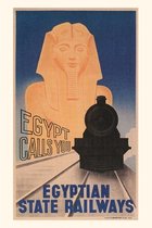 Pocket Sized - Found Image Press Journals- Vintage Journal Poster for Egyptian Railways