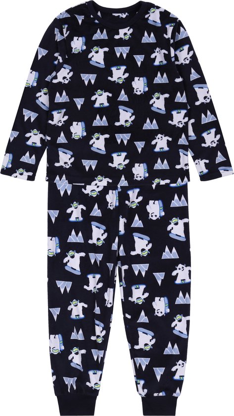 Pyjama Yéti deux pièces bleu marine pour garçon / 7-8 ans 128 cm