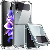 Samsung Z Flip 3 Hoes Transparant - Samsung Galaxy Z Flip 3 hoesje case transparant shock proof hoes cover hoesjes
