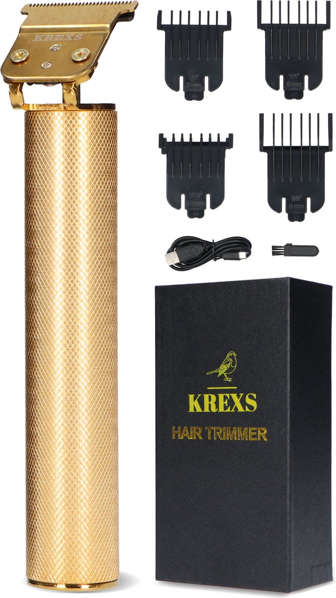 Krexs Gouden Baardtrimmer - Tondeuse - Trimmer - Scheerapparaat - Mannen – Baard