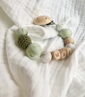 Hello Lovely Baby Speenkoord - Speenkoord met naam - Jungle - Groen - Gepersonaliseerd kraamcadeau