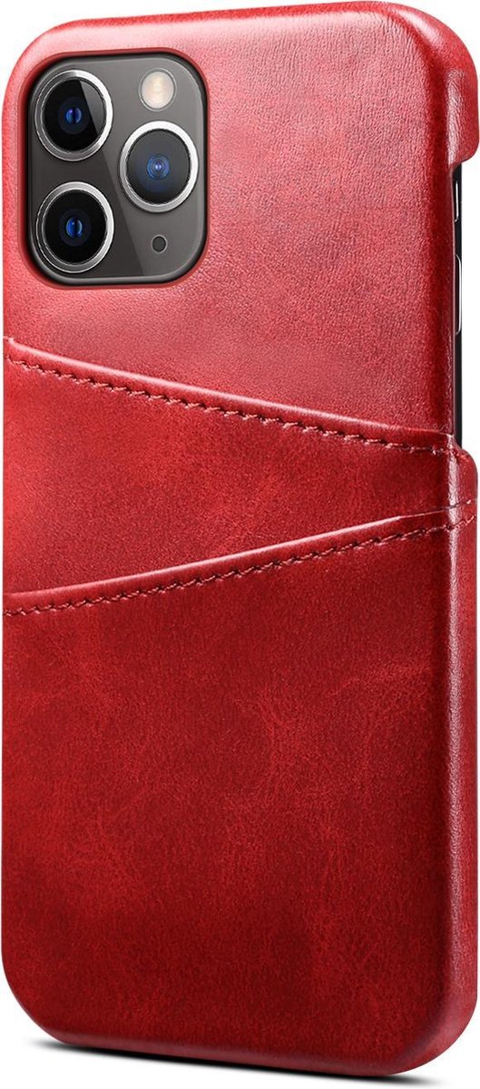 Hoesje geschikt voor iPhone 13 - Backcover - Pasjeshouder - Portemonnee - Kunstleer - Rood